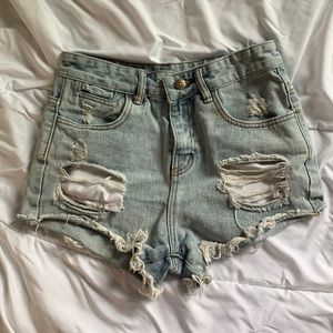 Light Blue Denim Shorts